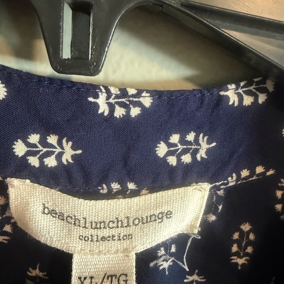beachlunchlounge Navy Blue White Floral Sleeveless Flowy Boho dress size XL - Picture 2 of 11